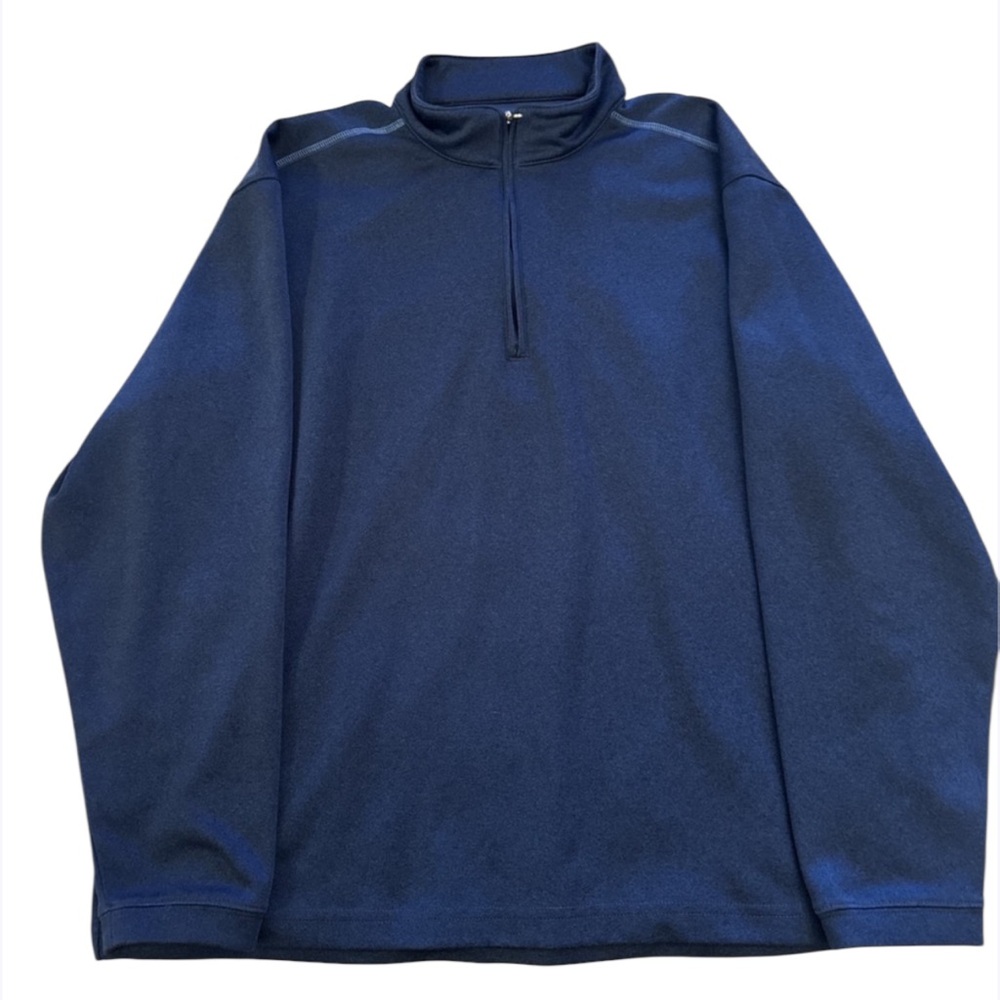 PEBBLE BEACH Men's XL Performance 1/4 Zip Golf Pullover Heathered‎ Blue